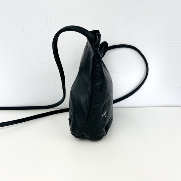 Small Black Leather Mini Crossbody Bag - Picture 3 of 7